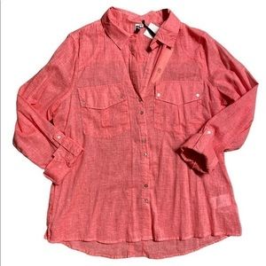 NWT Kut from the Kloth Button-down Top Size XL